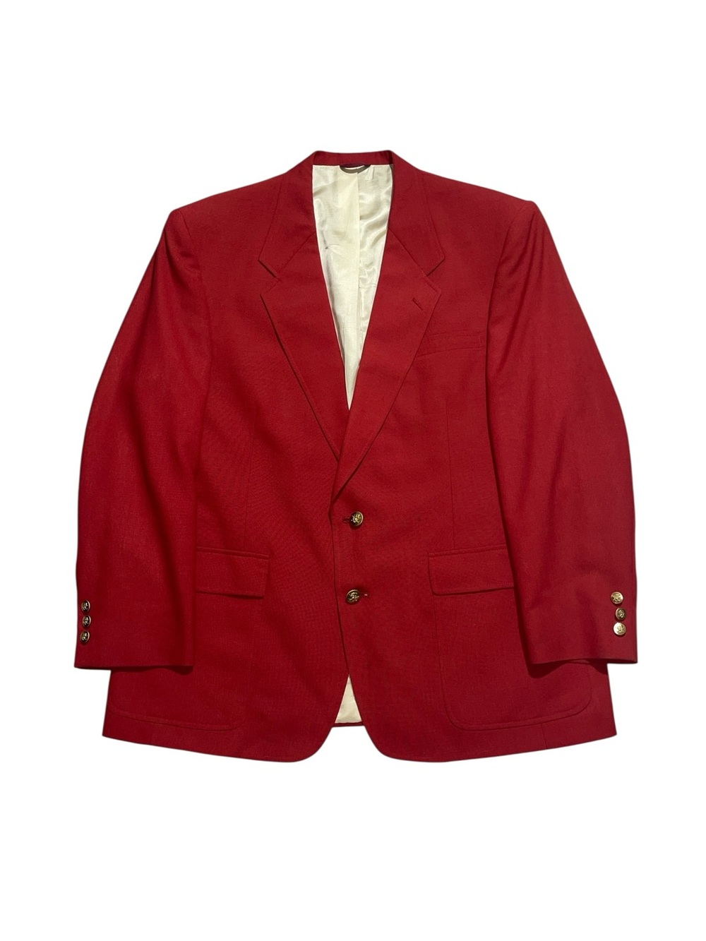 Vtg Men’s Blazer Red 44R Gold Button Made In USA Flawed Jack Nicklaus